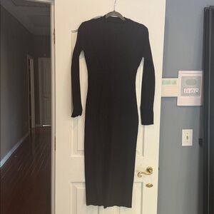 Elegant Black Long Sleeve Dress
